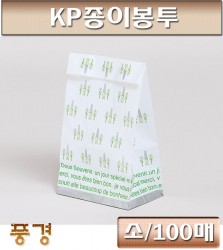 종이봉투/KP각대봉투/빵,도너츠/풍경/소/100매
